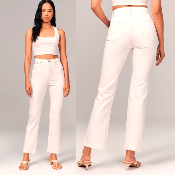 Abercrombie & Fitch Denim - Abercrombie & Fitch Jeans Ankle Straight Ultra High Rise Curve Love